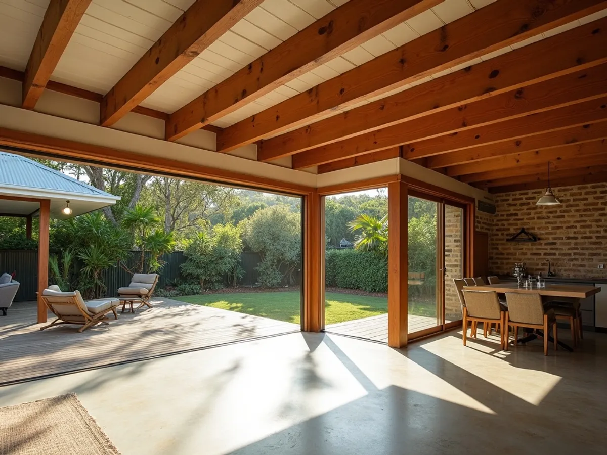 Completed ground-floor extension in Kingscliff with matched roofline and new living area