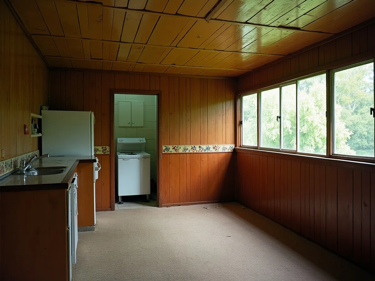 Dated interior of a Queenslander in Murwillumbah before full renovation